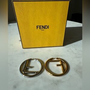 Fendi Hoop Earrings (Gold/Silver)